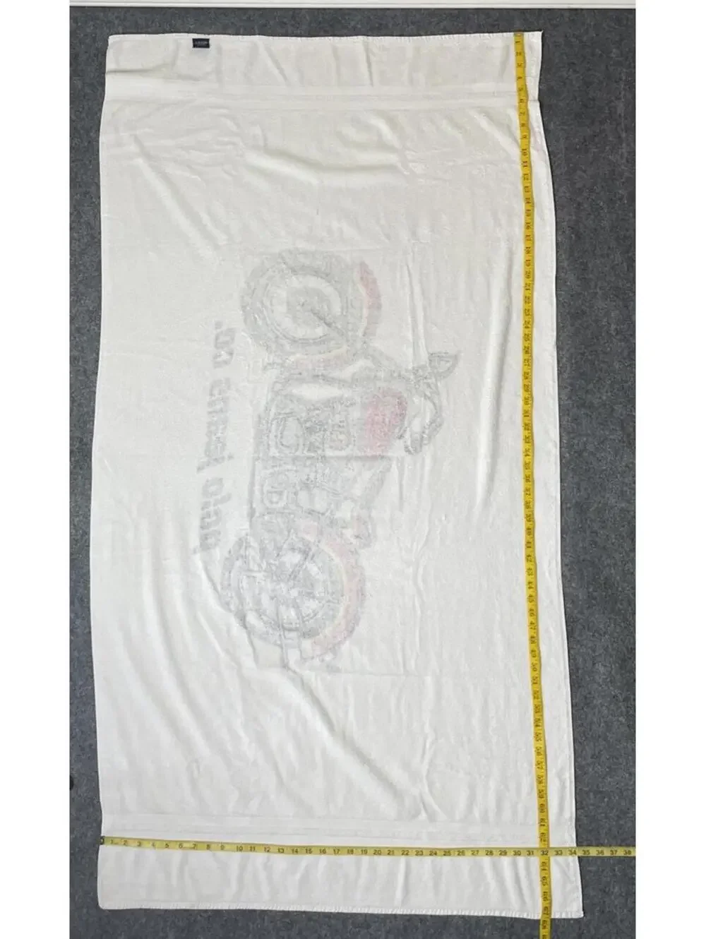 Vtg Ralph Lauren POLO JEANS COMPANY MOTORCYCLE Huge Jumbo Beach Towel